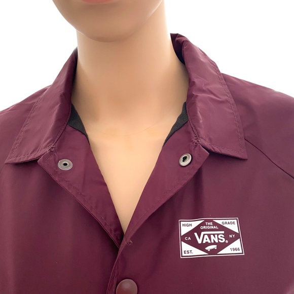 VANS Torrey Coach Jacket Nylon Boys Windbreaker Water Resistant Size VN0002RZ4QU - Picture 2 of 6